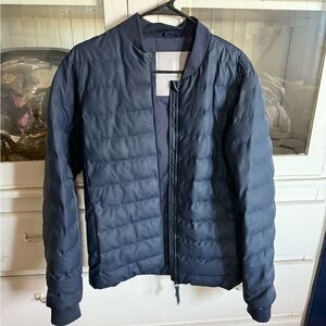 RAINS Unisex Trekker Puffer Waterproof Jacket Full Zip Dark Blue XXS/XS